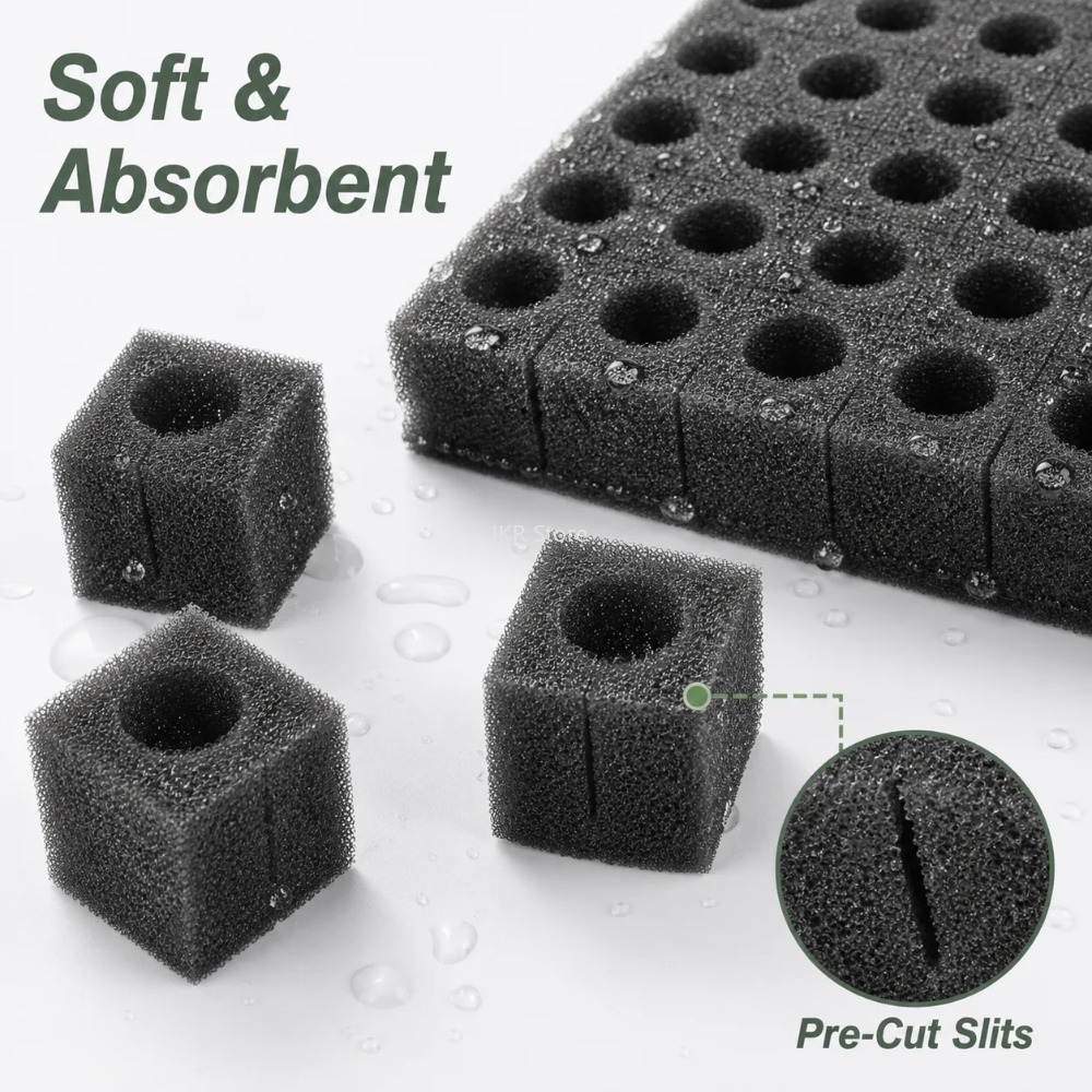 100Pcs Hydroponic Plant Sponge - Nursery Plug Tray recension och pris