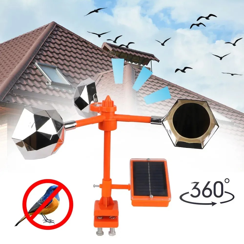 Solar Wind Powered 360° Bird R - Solar Bird Scarer recension och pris