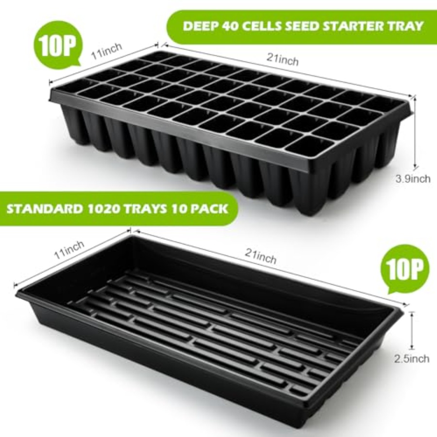 10 Pack 1020 Seed Starter Tray - Nursery Plug Tray recension och pris